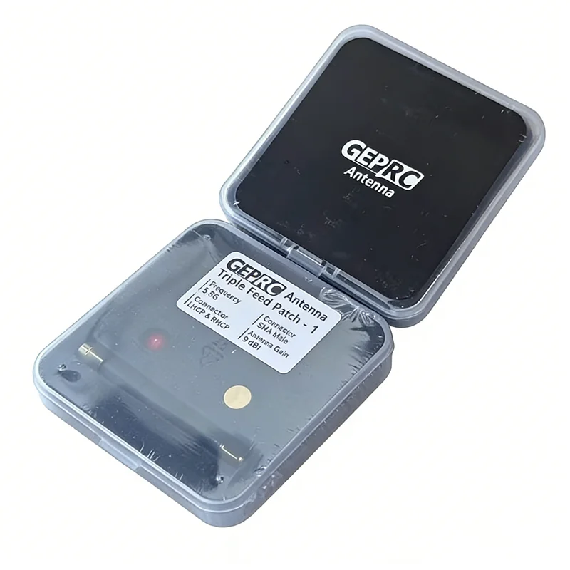 Антенна GEPRC Triple Feed Patch-1, 5.8 ГГц, полоса пропускания 660 МГц, 9.4dBi, КПД 83.5%, SMA/RP-SMA, для FPV-передатчиков/приемников
Антенна GEPRC Triple Feed Patch-1, 5.8 ГГц, полоса пропускания 660 МГц, 9.4dBi, КПД 83.5%, SMA/RP-SMA, для FPV-передатчиков/приемников