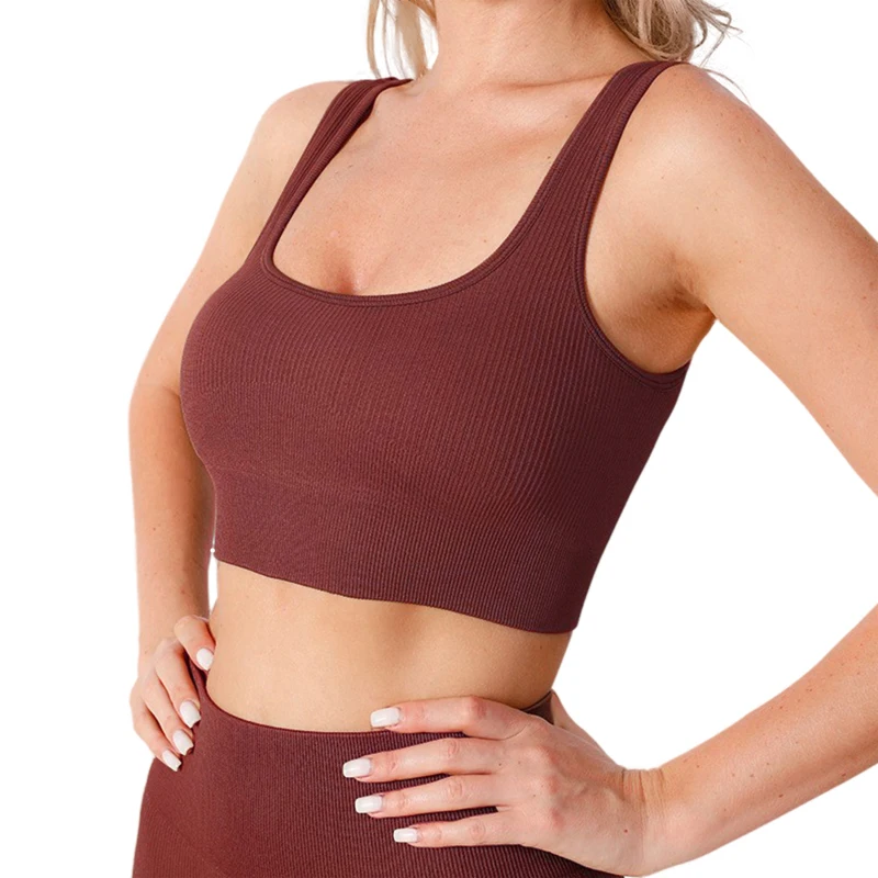 XL Size Coffee Yoga Basic Ribbed Knit Crisscross Back Crop Sports Tank Top, Breathable, Removable Cups, Cute Gym Wear Seamless Sports Bra Exercise Athletic Activewear Workout
XL Size Coffee Yoga Basic Ribbed Knit Crisscross Back Crop Sports Tank Top, Breathable, Removable Cups, Cute Gym Wear Seamless Sports Bra Exercise Athletic Activewear Workout