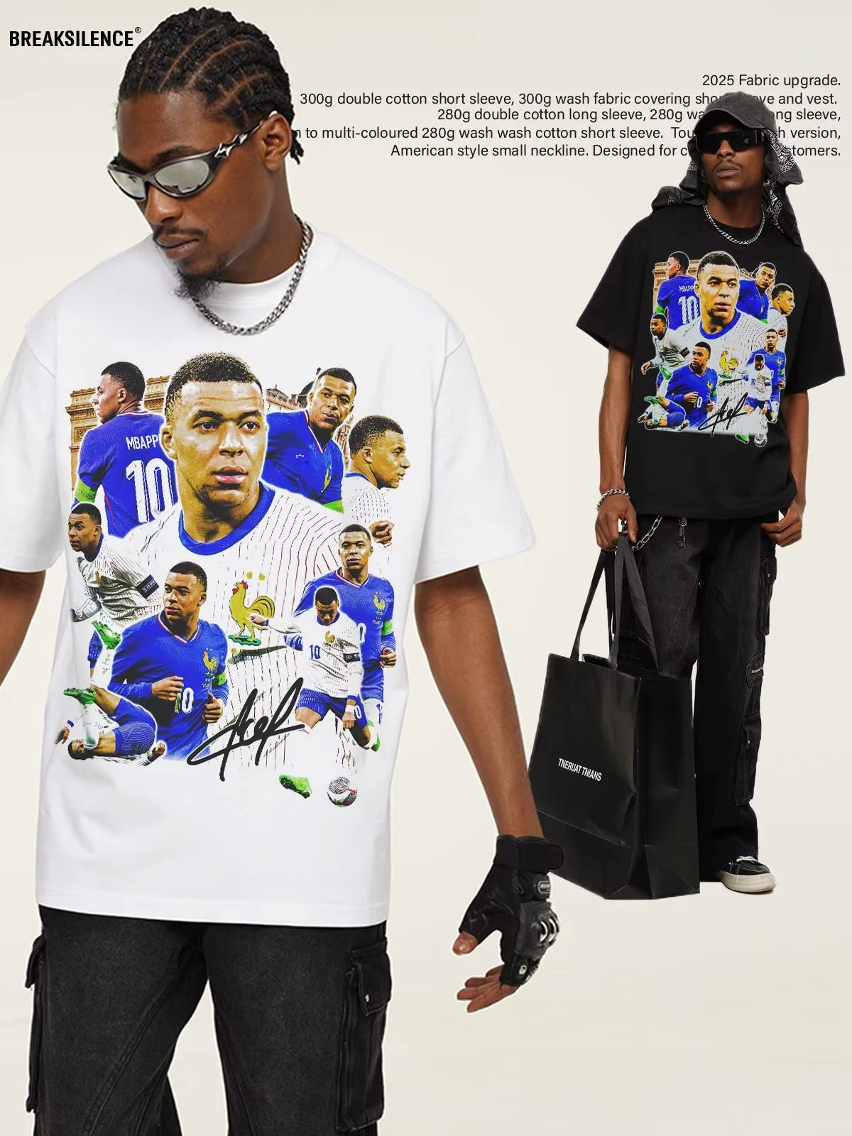Mbappe Football Print Fashion Brand Short Sleeve Fashion Brand Crew-neck Cotton Casual Breathable High-quality Men's T-shirt
Mbappe Football Print Fashion Brand Short Sleeve Fashion Brand Crew-neck Cotton Casual Breathable High-quality Men's T-shirt