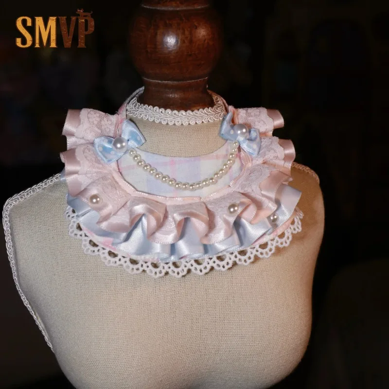 Original Handmade Pink Blue Lace with Pearl Sweet Lolita Style Pet Bib Kittens and Puppies Can All Be Used
Original Handmade Pink Blue Lace with Pearl Sweet Lolita Style Pet Bib Kittens and Puppies Can All Be Used