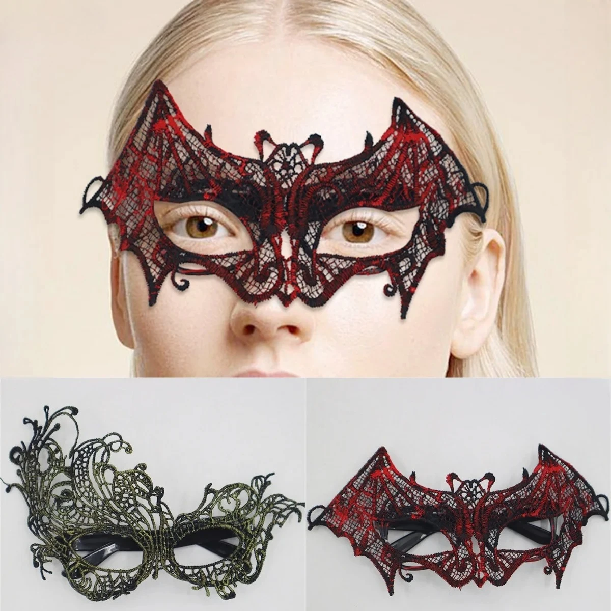 Sexy Lace Masquerade Mask Black Red Bat Half Face Mask For Women Cosplay Mask Dress Up Carnival Halloween Party Costume Prop
Sexy Lace Masquerade Mask Black Red Bat Half Face Mask For Women Cosplay Mask Dress Up Carnival Halloween Party Costume Prop