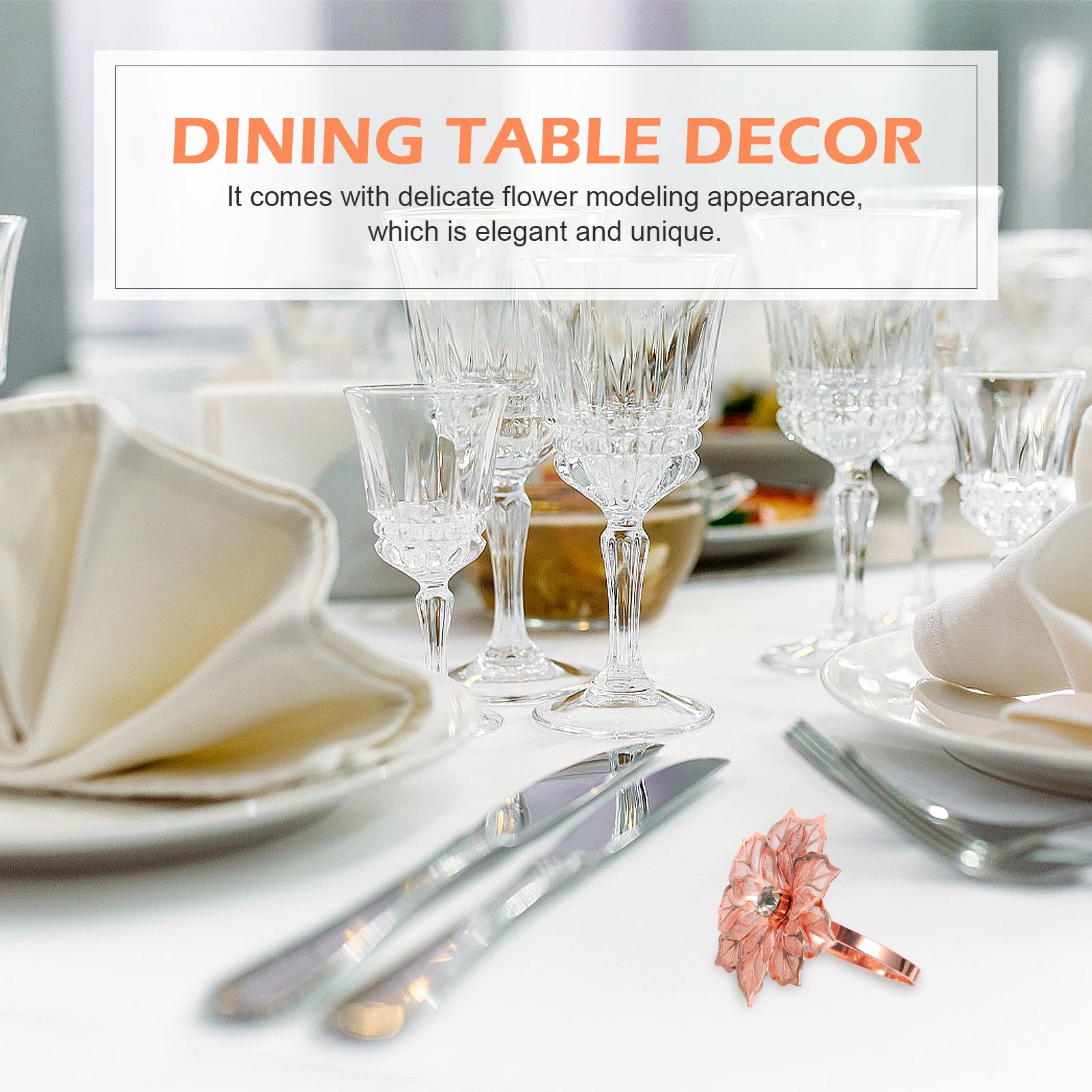6pcs Flower Decorative Buckles Banquet Rings Alloy Holder Party Napkin Rings Dining Table Decor Elegant Flower Modeling Napkin
6pcs Flower Decorative Buckles Banquet Rings Alloy Holder Party Napkin Rings Dining Table Decor Elegant Flower Modeling Napkin