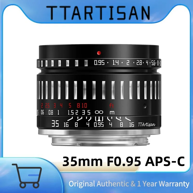 TTArtisan 35mm F0.95 APS-C Manual Focus Super Large Aperture Lightwight Lens for Sony E Fuji X Nikon Z Canon RF Mount
TTArtisan 35mm F0.95 APS-C Manual Focus Super Large Aperture Lightwight Lens for Sony E Fuji X Nikon Z Canon RF Mount