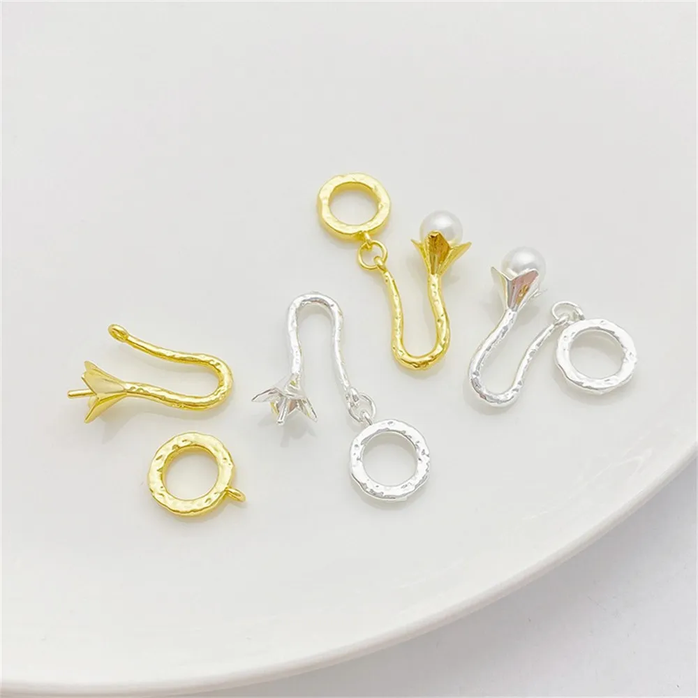 14K Gold Color Bud Bead Holder Pendant Buckle Jewelry Buckle Handmade DIY Pearl Bracelet Necklace Link Buckle Accessories
14K Gold Color Bud Bead Holder Pendant Buckle Jewelry Buckle Handmade DIY Pearl Bracelet Necklace Link Buckle Accessories