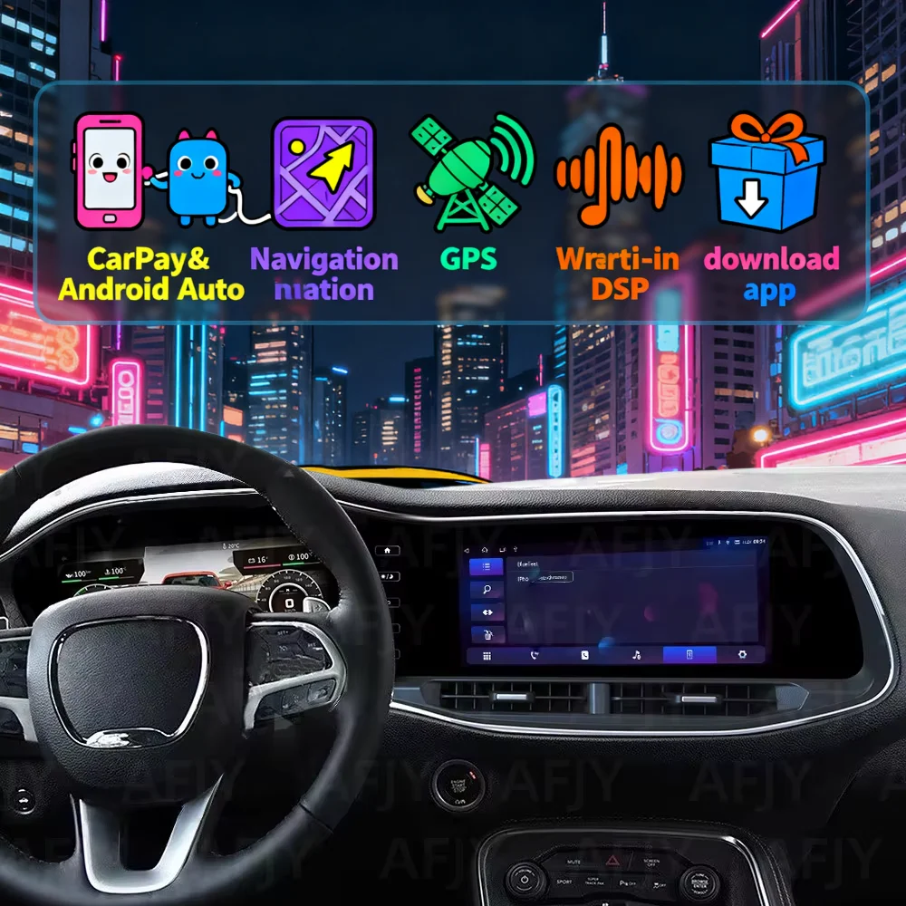 Android Auto HD цифровой кластерный спидометр для Dodge Challenger SRT Hellcat/зарядное устройство 2010-2024 автомобильный GPS-радиоплеер Carplay блок
Android Auto HD цифровой кластерный спидометр для Dodge Challenger SRT Hellcat/зарядное устройство 2010-2024 автомобильный GPS-радиоплеер Carplay блок