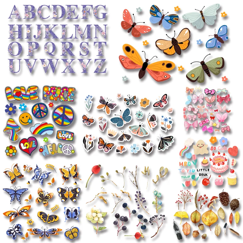 Bundles of Small Patterns Flowers Insects Alphabets Iron on transfers Heat transfer Printings Thermal transfer stickers
Bundles of Small Patterns Flowers Insects Alphabets Iron on transfers Heat transfer Printings Thermal transfer stickers