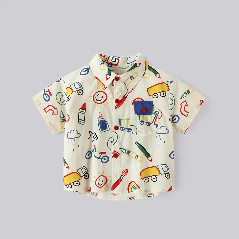 2025 New boys flower shirt full print cartoon short sleeves summer boys Korean version graffiti shirt cotton lapel short sleeves
2025 New boys flower shirt full print cartoon short sleeves summer boys Korean version graffiti shirt cotton lapel short sleeves