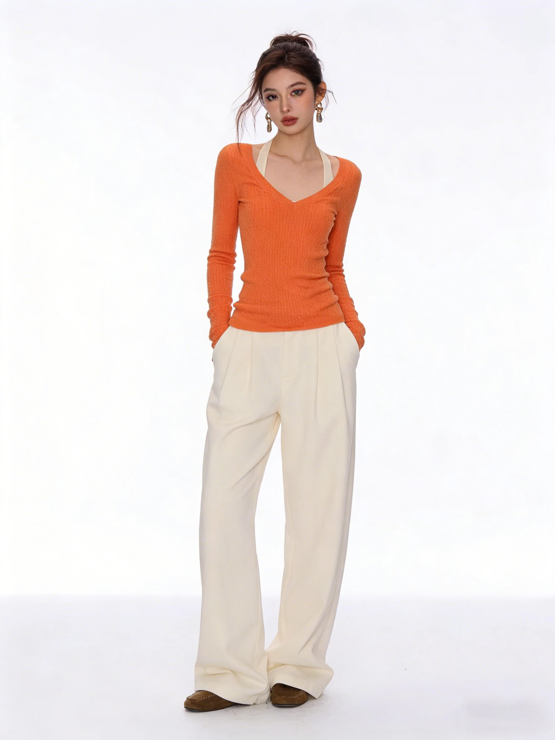 Spring Summer 2026 Women's Knitted Long Sleeve V-Neck Dopaamine Twisted Texture Top Single Wear Design Sense Korean Style
Spring Summer 2026 Women's Knitted Long Sleeve V-Neck Dopaamine Twisted Texture Top Single Wear Design Sense Korean Style