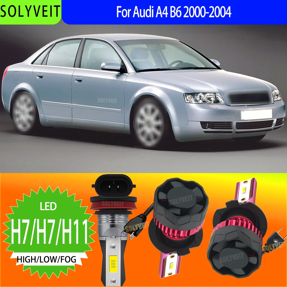 LED Headlight Hi Lo Fog Light Bulbs H7/499/H9 Universal Fit High Brightness 6000K For Audi A4 B6 2000 2001 2002 2003 2004
LED Headlight Hi Lo Fog Light Bulbs H7/499/H9 Universal Fit High Brightness 6000K For Audi A4 B6 2000 2001 2002 2003 2004