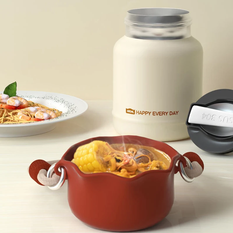 680ml Insulated Food Jar For Counter With Lid Spoon Stainless Steel Wide Mouth Food Flask Cute Lunch Box Container For Student
680ml Insulated Food Jar For Counter With Lid Spoon Stainless Steel Wide Mouth Food Flask Cute Lunch Box Container For Student