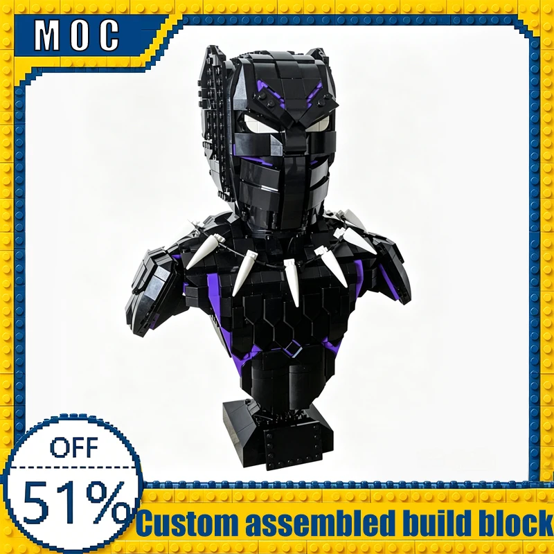 993PCS Black Characters Collect Panther Complete Bust MOC Model Building Blocks Assembly Toy Education Collection Birthday Gift
993PCS Black Characters Collect Panther Complete Bust MOC Model Building Blocks Assembly Toy Education Collection Birthday Gift