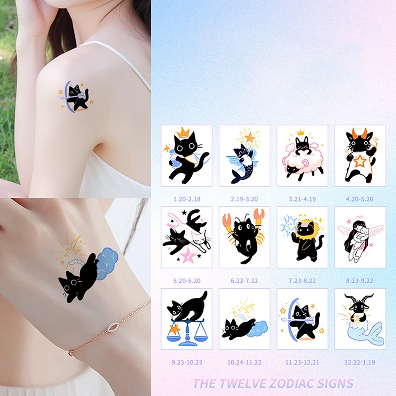 Little Cat Constellation Tattoo Sticker Waterproof Temporary Tattoo Small Finger Wrist Fake Tatto For Body Art Women Kid
Little Cat Constellation Tattoo Sticker Waterproof Temporary Tattoo Small Finger Wrist Fake Tatto For Body Art Women Kid