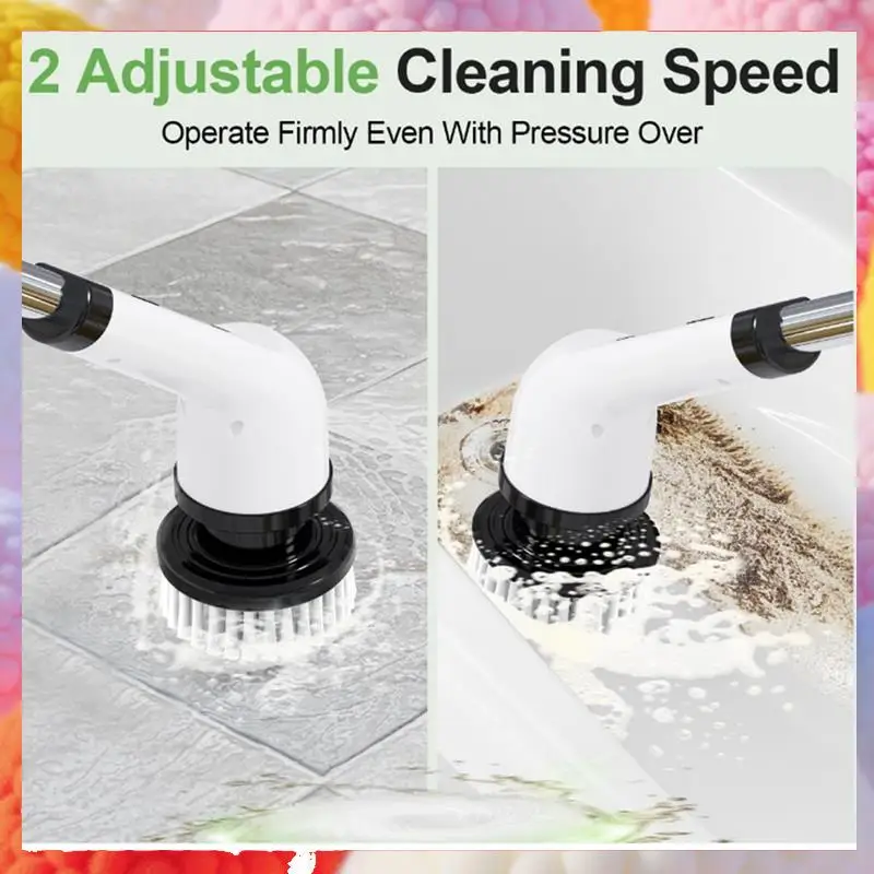 Electric Rotate Scrubber Shower Scrubber With 9 Brush Heads Adjustable Extension Handle-A83Z
Electric Rotate Scrubber Shower Scrubber With 9 Brush Heads Adjustable Extension Handle-A83Z