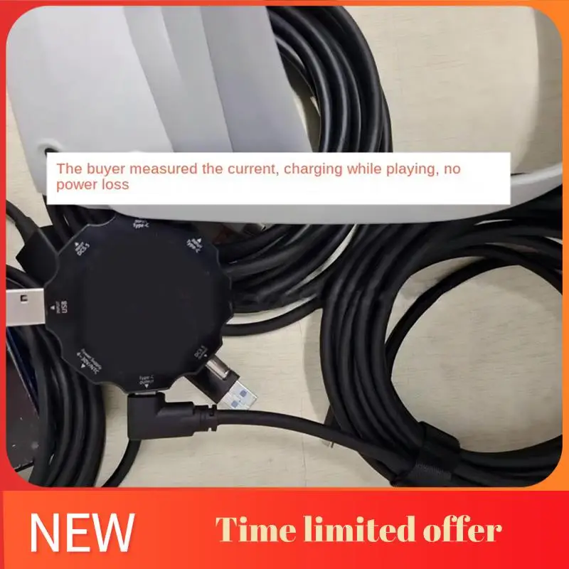 ABHU 5Gbps Power-Free Serial Cable 5M Charging Cable USB3.2 Gen2 To Type-C For Quest 2 Cable VR Headset For PICO 4
ABHU 5Gbps Power-Free Serial Cable 5M Charging Cable USB3.2 Gen2 To Type-C For Quest 2 Cable VR Headset For PICO 4