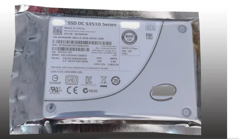 Для DELL/INTEL 800 ГБ 6 Гбит/с SATA SSD Intel DC S3510 серии SSDSC2BB800G6R DP/N 0CM65W
Для DELL/INTEL 800 ГБ 6 Гбит/с SATA SSD Intel DC S3510 серии SSDSC2BB800G6R DP/N 0CM65W