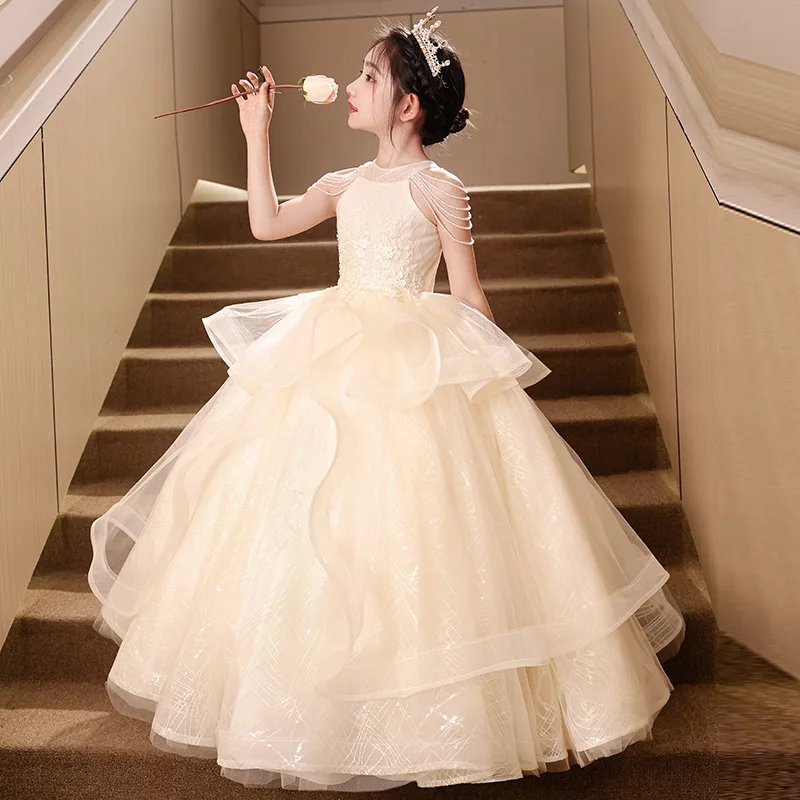 Girls' Evening Dresses2025Spring Flower Girl Little Girl Children's Birthday High-end Princess Dress Host Show Performance Costu
Girls' Evening Dresses2025Spring Flower Girl Little Girl Children's Birthday High-end Princess Dress Host Show Performance Costu