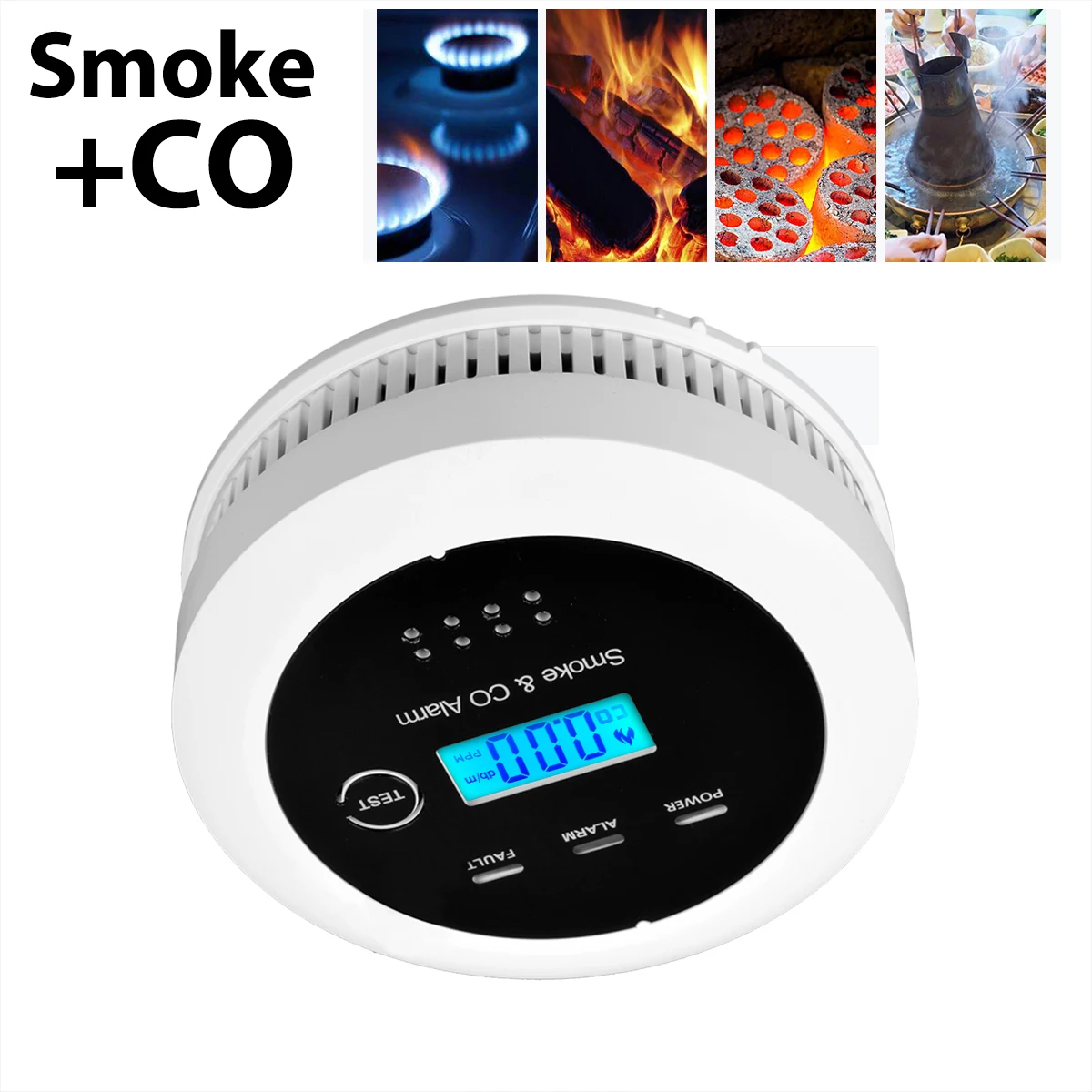 3-летний срок службы батареи 2 в 1, независимый интеллектуальный детектор дыма CO, угарный газ, кухонный магазин, датчик пожарной звуковой сигнализации
3-летний срок службы батареи 2 в 1, независимый интеллектуальный детектор дыма CO, угарный газ, кухонный магазин, датчик пожарной звуковой сигнализации