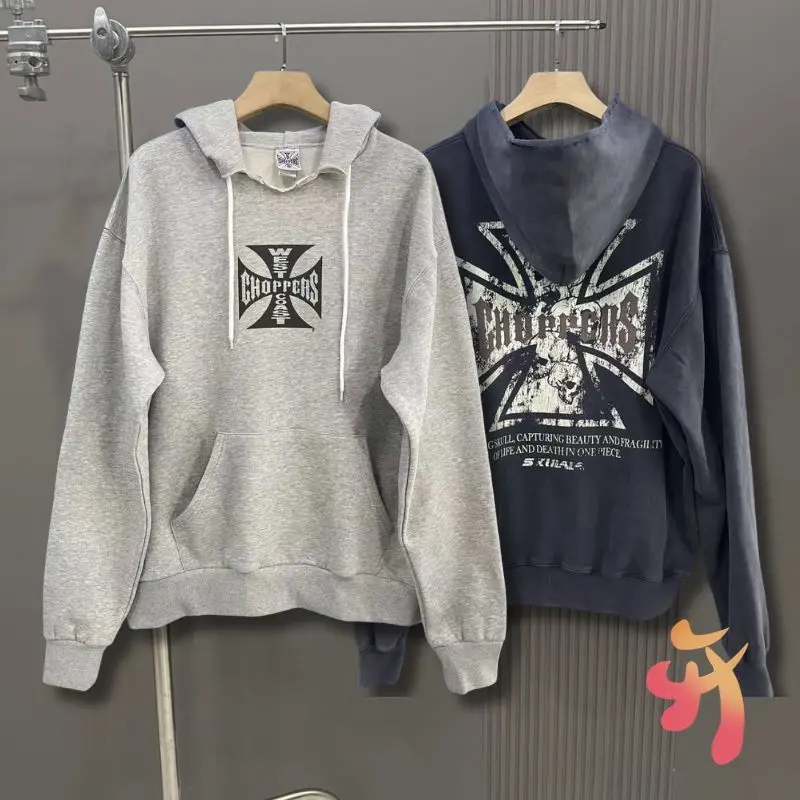 Destruction Collar Gray Drawstring Hoodie Grey West Coast Choppers Hoodys Cotton Cross Pattern Loose Hooded Sweatshirt Men Women
Destruction Collar Gray Drawstring Hoodie Grey West Coast Choppers Hoodys Cotton Cross Pattern Loose Hooded Sweatshirt Men Women