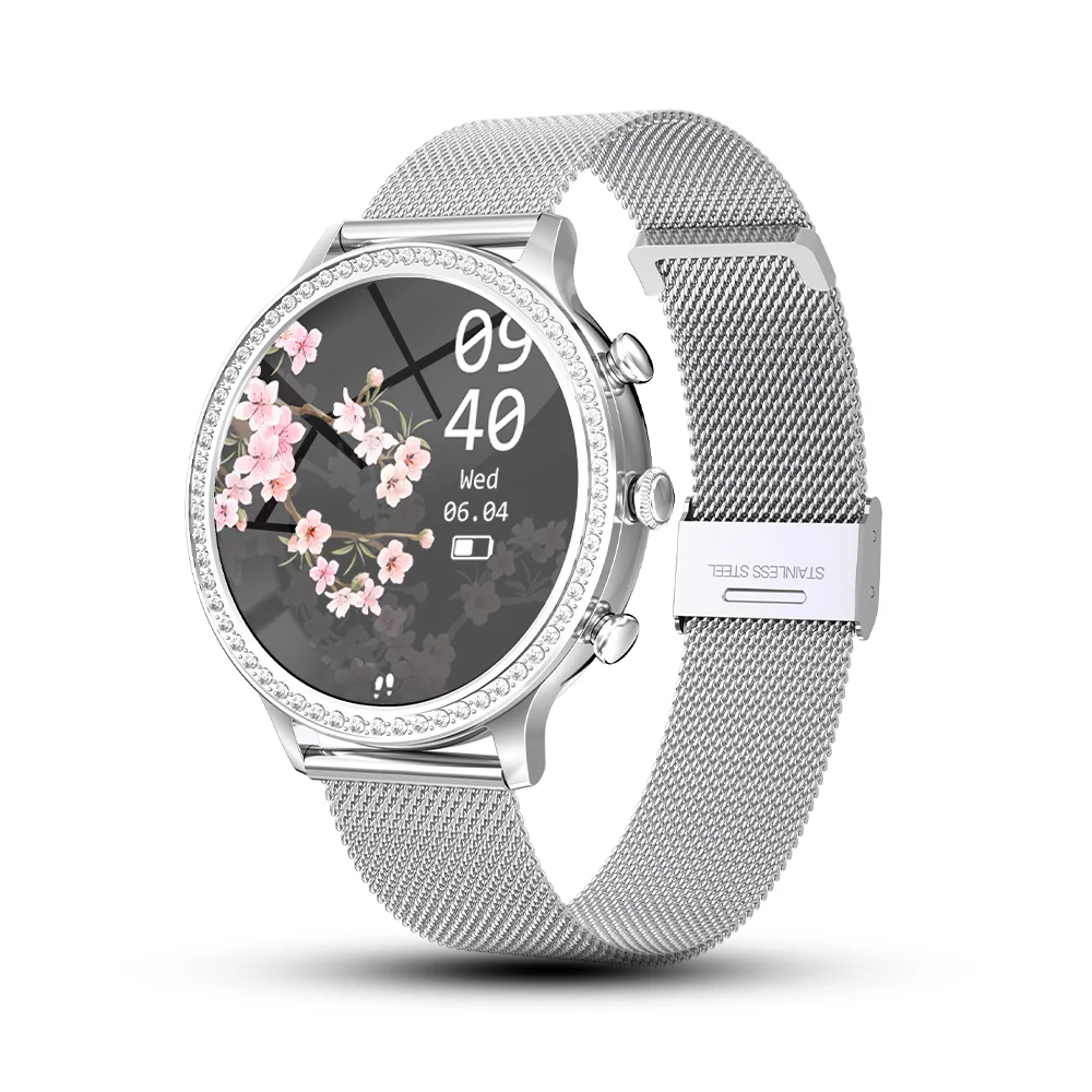 Смарт-часы женские из нержавеющей стали с Bluetooth
Смарт-часы женские из нержавеющей стали с Bluetooth