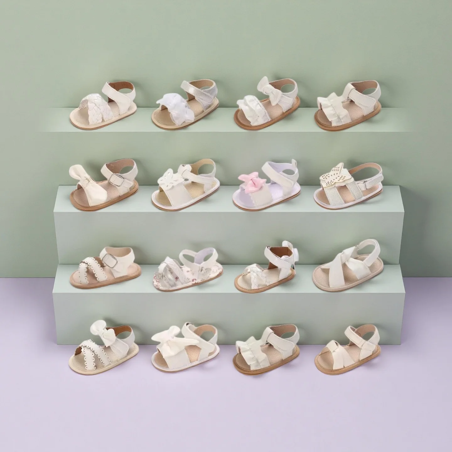 Милые летние сандалии для девочек 0-18 месяцев с открытым носком, бантом, белые, повседневные, с мягкой резиновой подошвой, нескользящие, для первых шагов
Милые летние сандалии для девочек 0-18 месяцев с открытым носком, бантом, белые, повседневные, с мягкой резиновой подошвой, нескользящие, для первых шагов