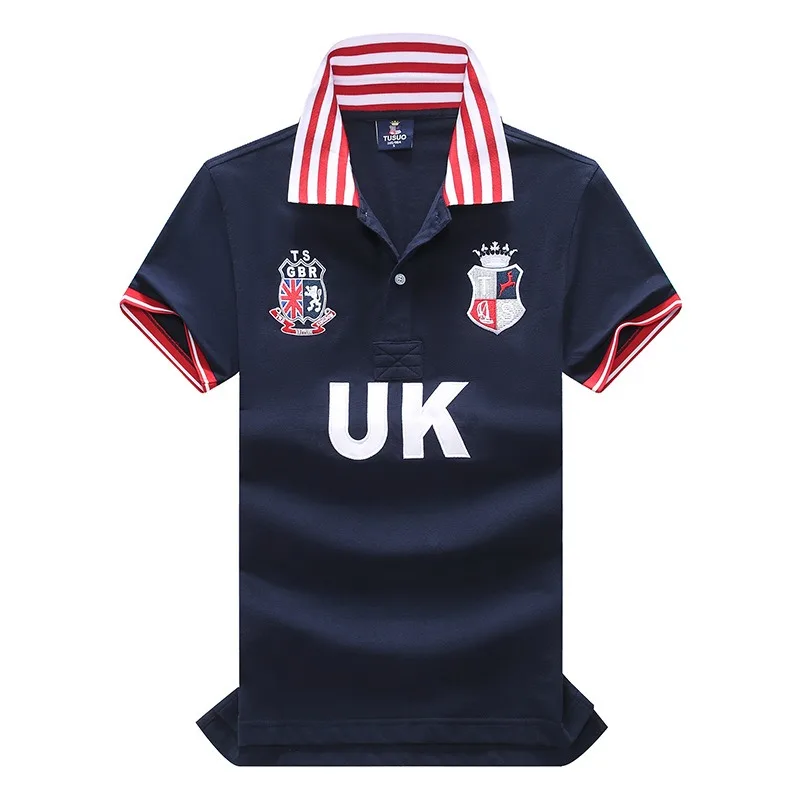 Men's Polo Shirt British Strait Pearl Four Islands Kingdom Short Sleeved Lapel, Fashionable Contrasting Color Pure Cotton Slit
Men's Polo Shirt British Strait Pearl Four Islands Kingdom Short Sleeved Lapel, Fashionable Contrasting Color Pure Cotton Slit