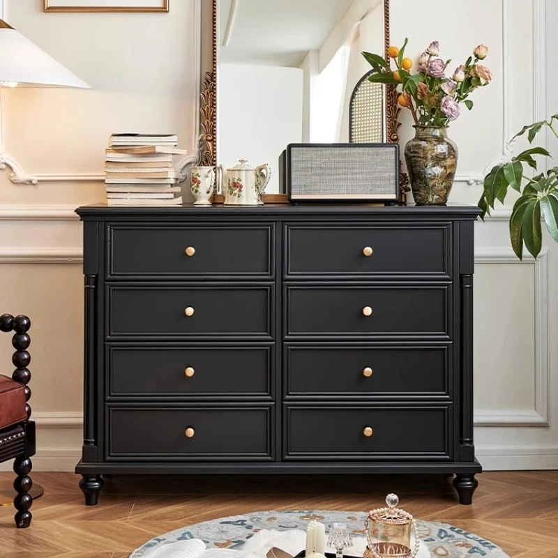Black medieval all-solid wood eight-bucket cabinet French retro living room wall cabinet
Black medieval all-solid wood eight-bucket cabinet French retro living room wall cabinet