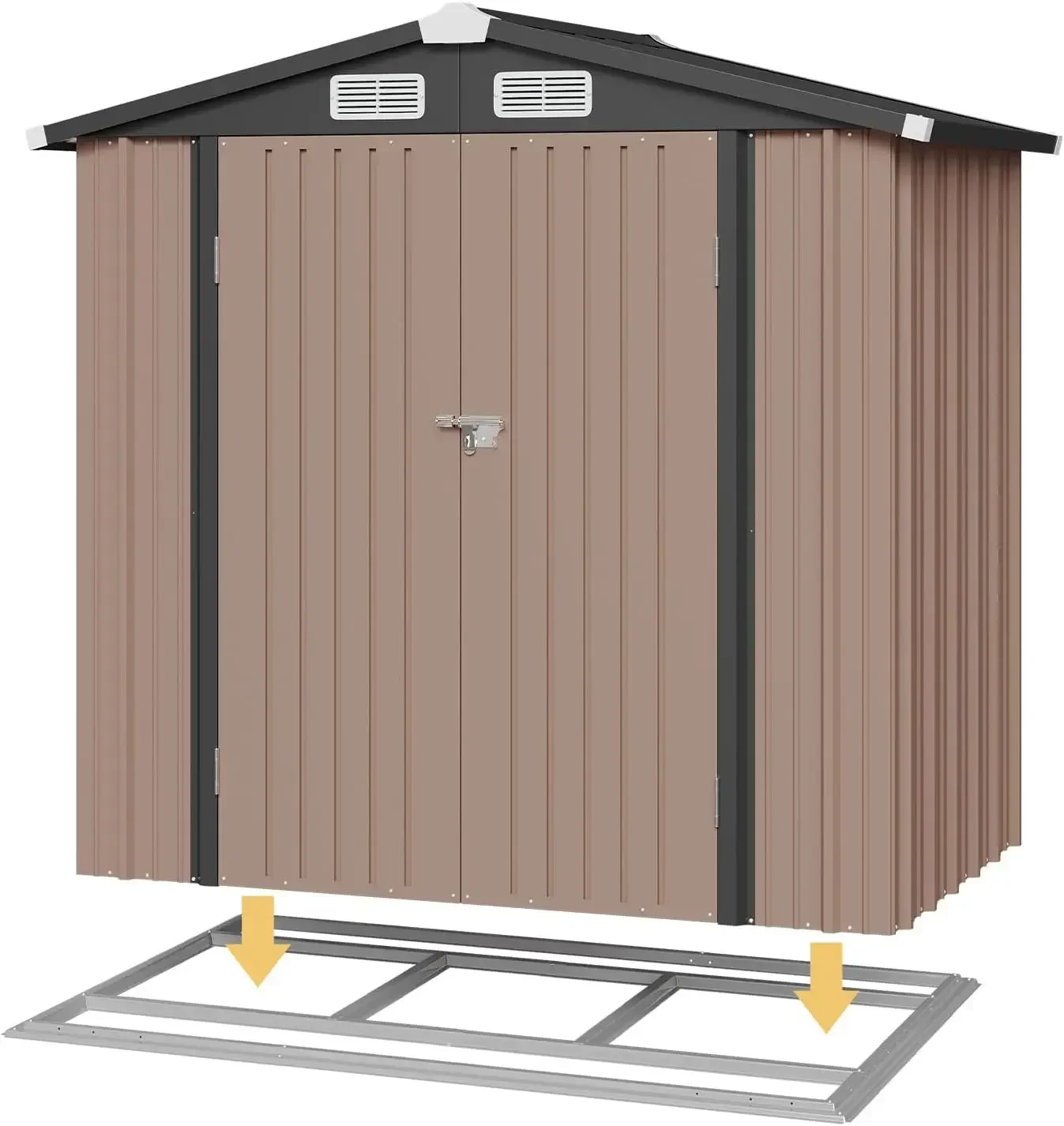 Lockable Doors Tool Bike for Backyard with 6x3.9 FT with Base Metal Outdoor Storage Garden
Lockable Doors Tool Bike for Backyard with 6x3.9 FT with Base Metal Outdoor Storage Garden