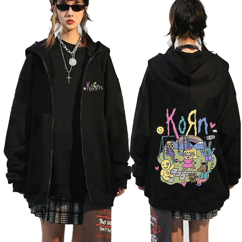 Толстовка на молнии для мужчин и женщин Korn с мультипликационным изображением рок-группы, свитшот на молнии в винтажном стиле, готический стиль, большие размеры, Y2k, куртки, уличная одежда
Толстовка на молнии для мужчин и женщин Korn с мультипликационным изображением рок-группы, свитшот на молнии в винтажном стиле, готический стиль, большие размеры, Y2k, куртки, уличная одежда