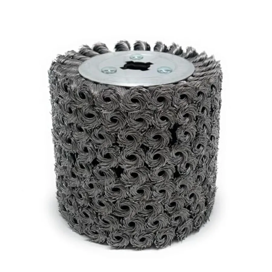 Twisted Wire Polishing Wheel for deburring finishing rust removal on wood and metal; steel wire gray; OD120mm flexible and dura
Twisted Wire Polishing Wheel for deburring finishing rust removal on wood and metal; steel wire gray; OD120mm flexible and dura