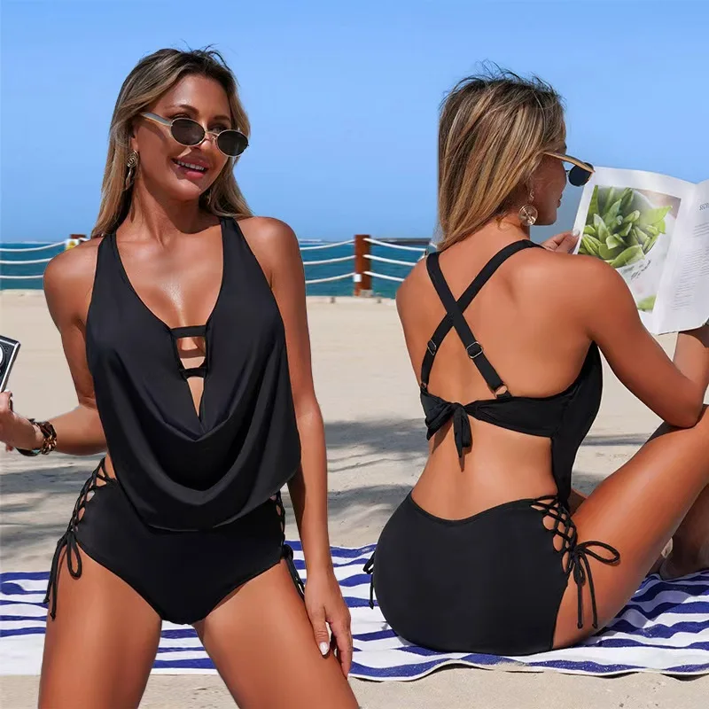 Комплекты танкини из трикотажа 2026: летний однотонный черный боди, купальник-двойка, пляжный купальник с бандажом, бикини с лямкой через шею
Комплекты танкини из трикотажа 2026: летний однотонный черный боди, купальник-двойка, пляжный купальник с бандажом, бикини с лямкой через шею