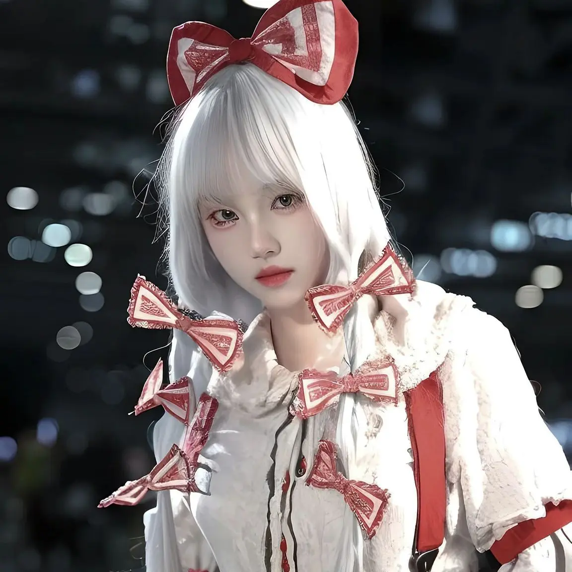 Touhou Project Fujiwara no Mokou Косплей Парик 100 СМ серебристо-белые длинные волосы Синтетический парик + шапочка для парика Парик для Хэллоуина 
Touhou Project Fujiwara no Mokou Косплей Парик 100 СМ серебристо-белые длинные волосы Синтетический парик + шапочка для парика Парик для Хэллоуина