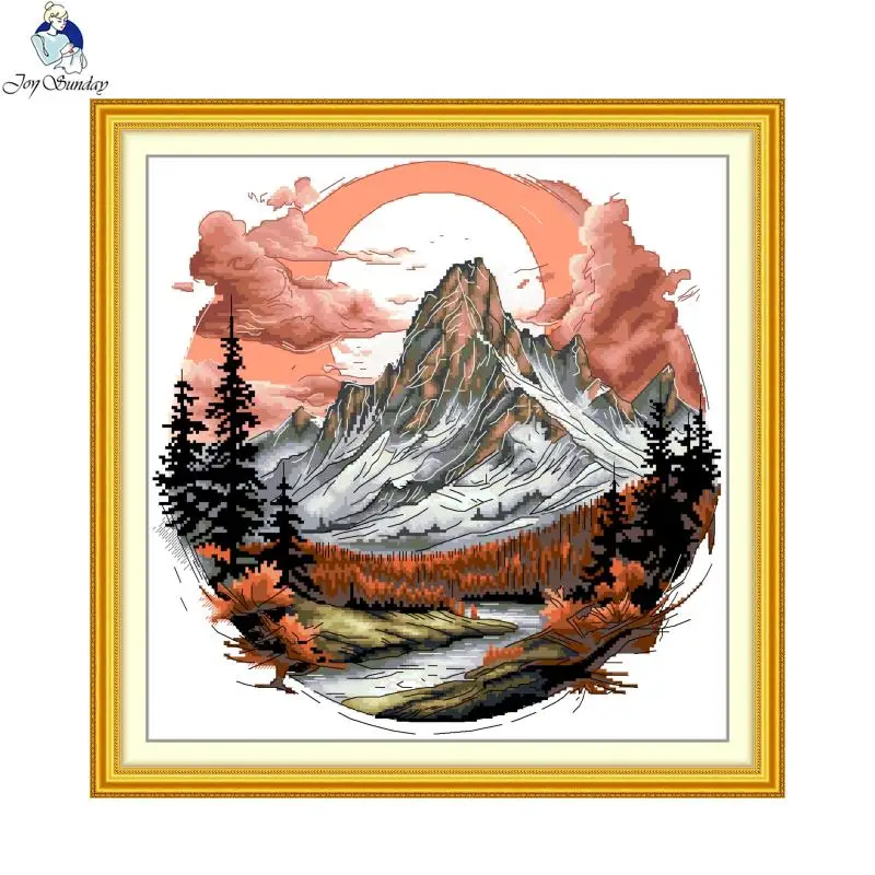 Joy Sunday Cross Stitch Scenery Style Golden Summit Snow Mountain 14CT 16CT DMC Color Cotton Kits Embroidery Needlework
Joy Sunday Cross Stitch Scenery Style Golden Summit Snow Mountain 14CT 16CT DMC Color Cotton Kits Embroidery Needlework