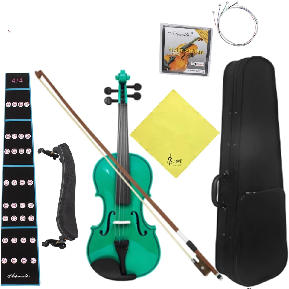 Violin Green 4/4 Solid Wood Violin Set with Cloth Case Bow Professional Stringed Instrument Violin for Practice
Violin Green 4/4 Solid Wood Violin Set with Cloth Case Bow Professional Stringed Instrument Violin for Practice
