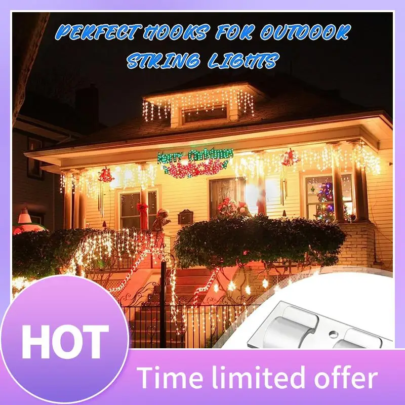 B69C 50 PCS Hooks For Outdoor String Light Clips Heavy Duty String Light Hooks Clips Durable Clips Waterproof UV-Resistant
B69C 50 PCS Hooks For Outdoor String Light Clips Heavy Duty String Light Hooks Clips Durable Clips Waterproof UV-Resistant