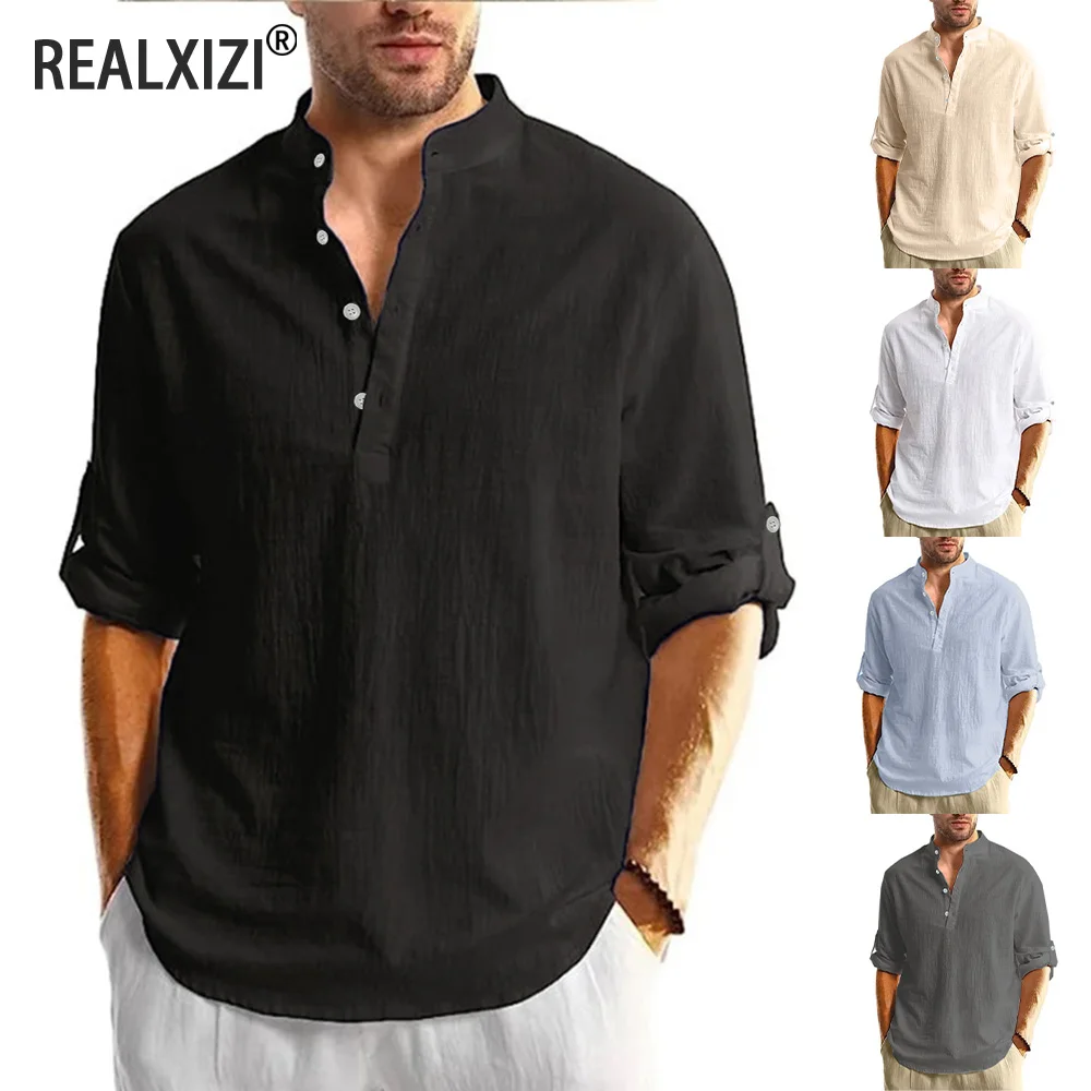 Men's Lightweight Shirts Long Sleeve Henley Collar Casual Shirts Men Beach Hawaiian Vacation Shirts Men Breathable Tshirts Tops
Men's Lightweight Shirts Long Sleeve Henley Collar Casual Shirts Men Beach Hawaiian Vacation Shirts Men Breathable Tshirts Tops