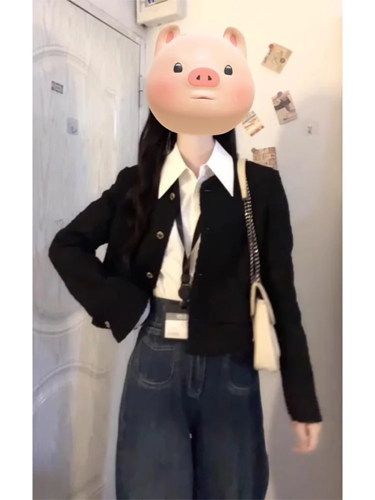 Черная короткая стеганая куртка женская, весна 2025, новая модель, на одной пуговице, высокое качество, для повседневной носки, свободный крой, длинный рукав
Черная короткая стеганая куртка женская, весна 2025, новая модель, на одной пуговице, высокое качество, для повседневной носки, свободный крой, длинный рукав