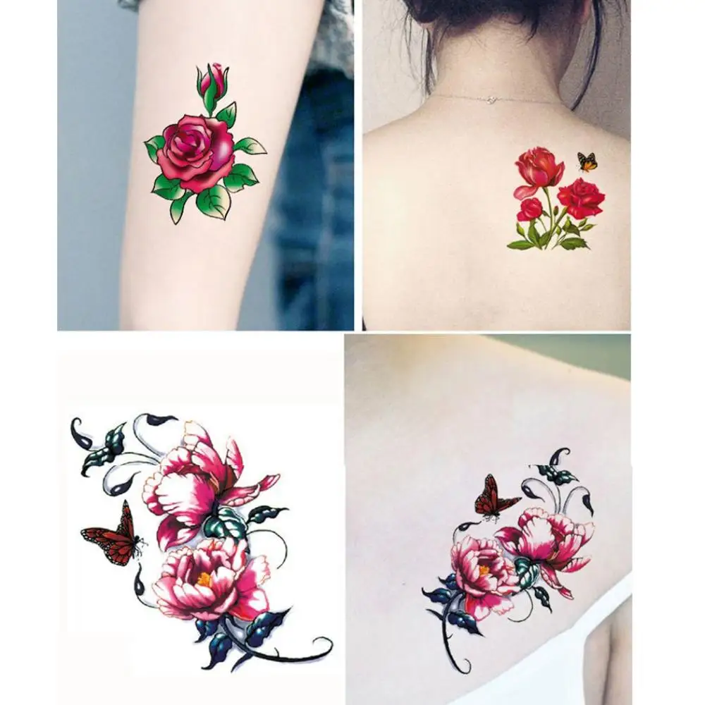 Butterfly Arm Shoulder Tatouage Rose Floral Body Art Decals Disposable Tattoo Decals Flower Tattoo Sticker Temporary Tattoos
Butterfly Arm Shoulder Tatouage Rose Floral Body Art Decals Disposable Tattoo Decals Flower Tattoo Sticker Temporary Tattoos