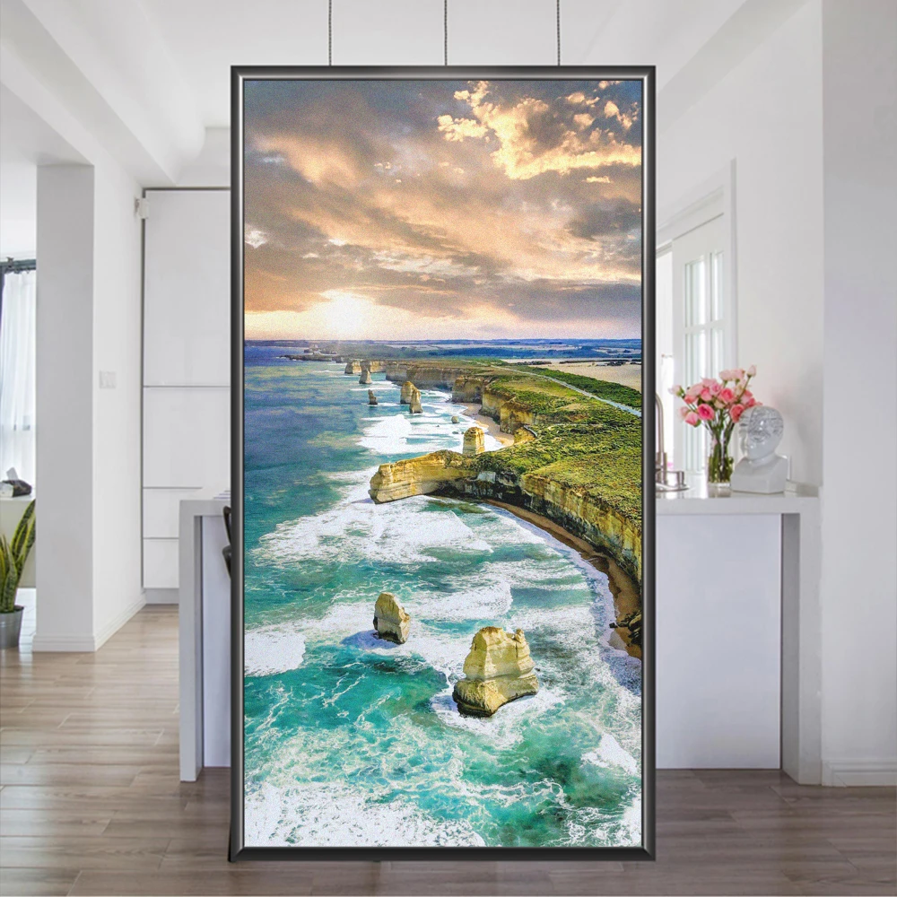 Glass Window Privacy Film Coastal Scenery Pattern Frosted Sliding Door Film Electrostatic Non-Glue Anti UV Glass Window Sticker
Glass Window Privacy Film Coastal Scenery Pattern Frosted Sliding Door Film Electrostatic Non-Glue Anti UV Glass Window Sticker