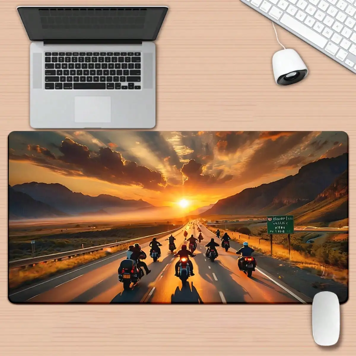 1pc XXL Large Motorcycle-Themed Gaming Desk Mat - Motorcycle Racing Sunset Highway Design With Motorcycles &, Non-Slip Surface, Wrist For PCLaptop, Keyboard & Mouse Pad For Gamers, Office, Motorcycle Enthusi
1pc XXL Large Motorcycle-Themed Gaming Desk Mat - Motorcycle Racing Sunset Highway Design With Motorcycles &, Non-Slip Surface, Wrist For PCLaptop, Keyboard & Mouse Pad For Gamers, Office, Motorcycle Enthusi
