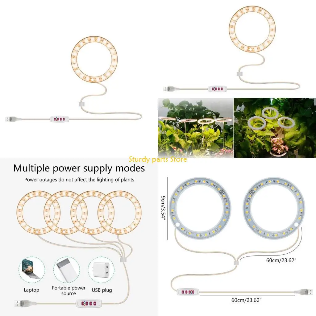 97QC LED USB Angel Ring Plant Grow Lights for Succulent Full Spectrum Phyto Lights
97QC LED USB Angel Ring Plant Grow Lights for Succulent Full Spectrum Phyto Lights