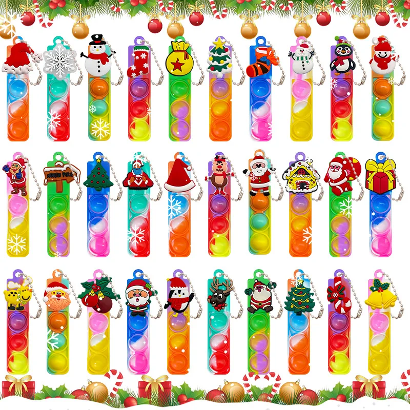 10/20/30pcs Christmas Pop Keychains Cartoon Snowman Santa Claus Stress Relief Toys Kids Christmas Party Favors New Year Gifts
10/20/30pcs Christmas Pop Keychains Cartoon Snowman Santa Claus Stress Relief Toys Kids Christmas Party Favors New Year Gifts