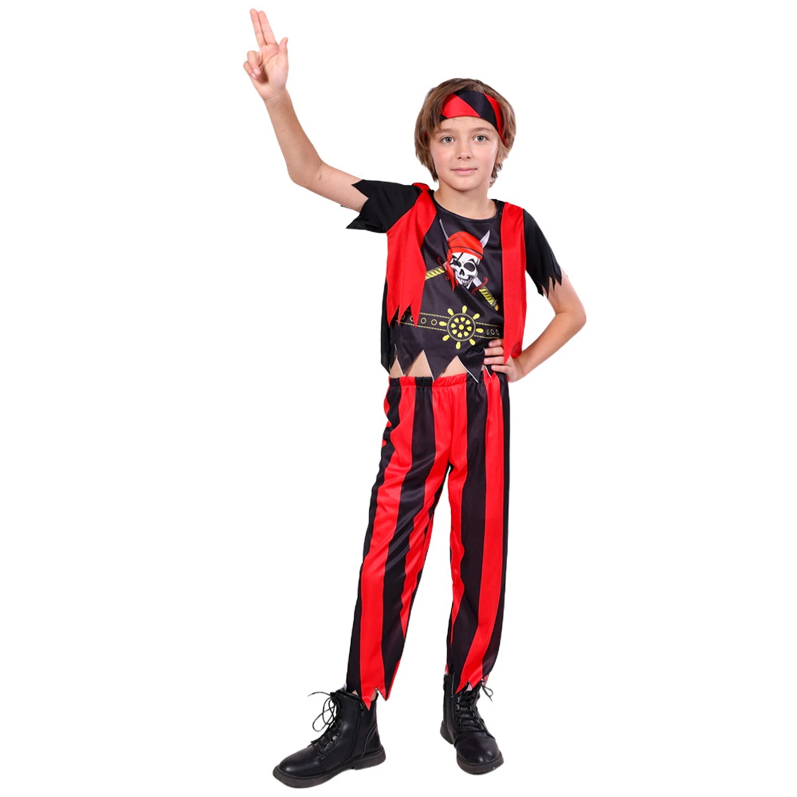 Kids Pirate Top with Skull Print, Cosplay Costume for Halloween & Carnival
Kids Pirate Top with Skull Print, Cosplay Costume for Halloween & Carnival