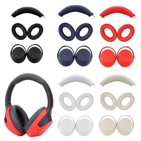 Funda de silicona para almohadillas para los oídos y protector de diadema para auriculares Sony WH1000XM4 y WH1000XM3