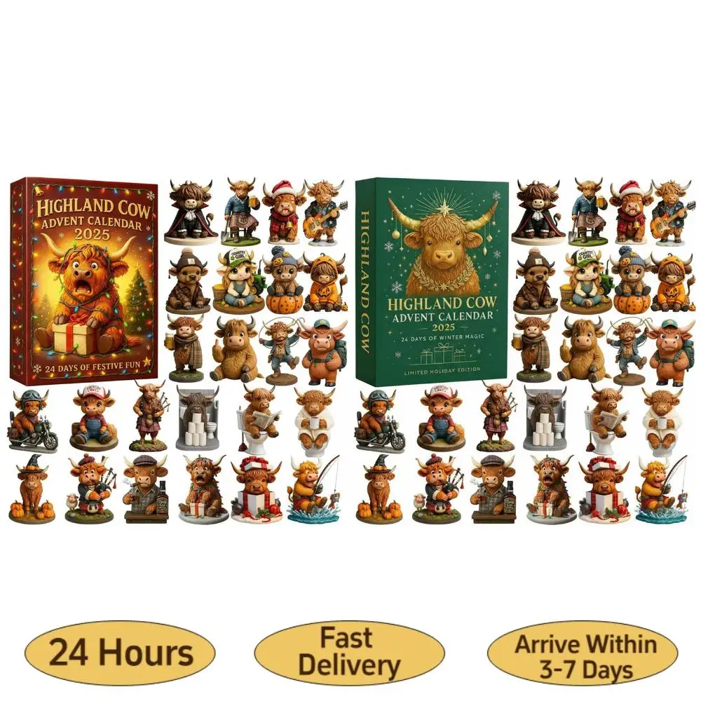 Календарь обратного отсчета до Рождества «Высокогорная корова» на 24 дня, подарок для любителей коров
Календарь обратного отсчета до Рождества «Высокогорная корова» на 24 дня, подарок для любителей коров