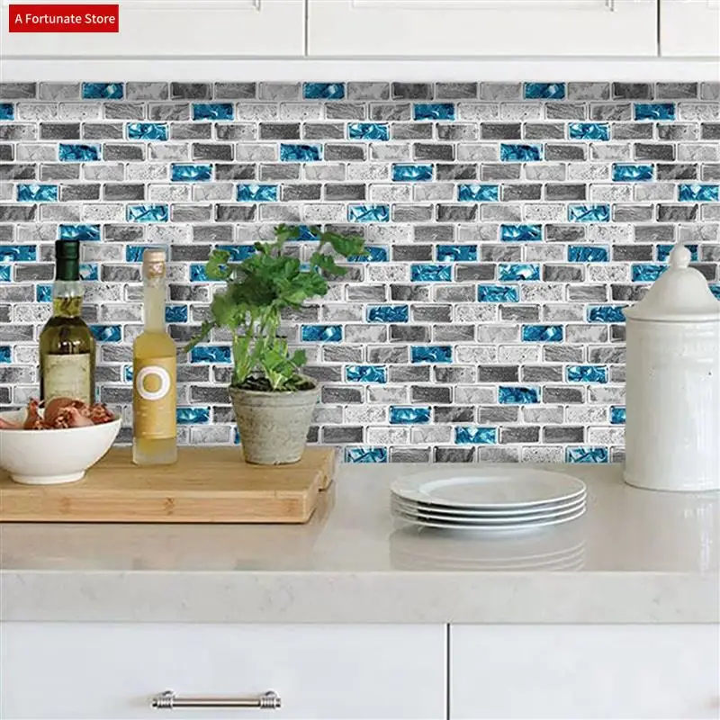 10X Vivid Tiles Blue Peel And Stick Tiles 3D Brick Effect Waterproof Kitchen Backsplash Decor Self Adhesive Wallpaper-A78G
10X Vivid Tiles Blue Peel And Stick Tiles 3D Brick Effect Waterproof Kitchen Backsplash Decor Self Adhesive Wallpaper-A78G