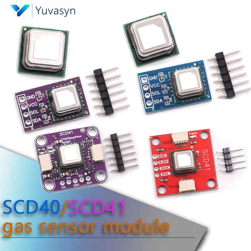 SCD40 / SCD41 Gas Sensor Module for Detecting CO2 High precision Humidity Temperature I2C Communication.
SCD40 / SCD41 Gas Sensor Module for Detecting CO2 High precision Humidity Temperature I2C Communication.