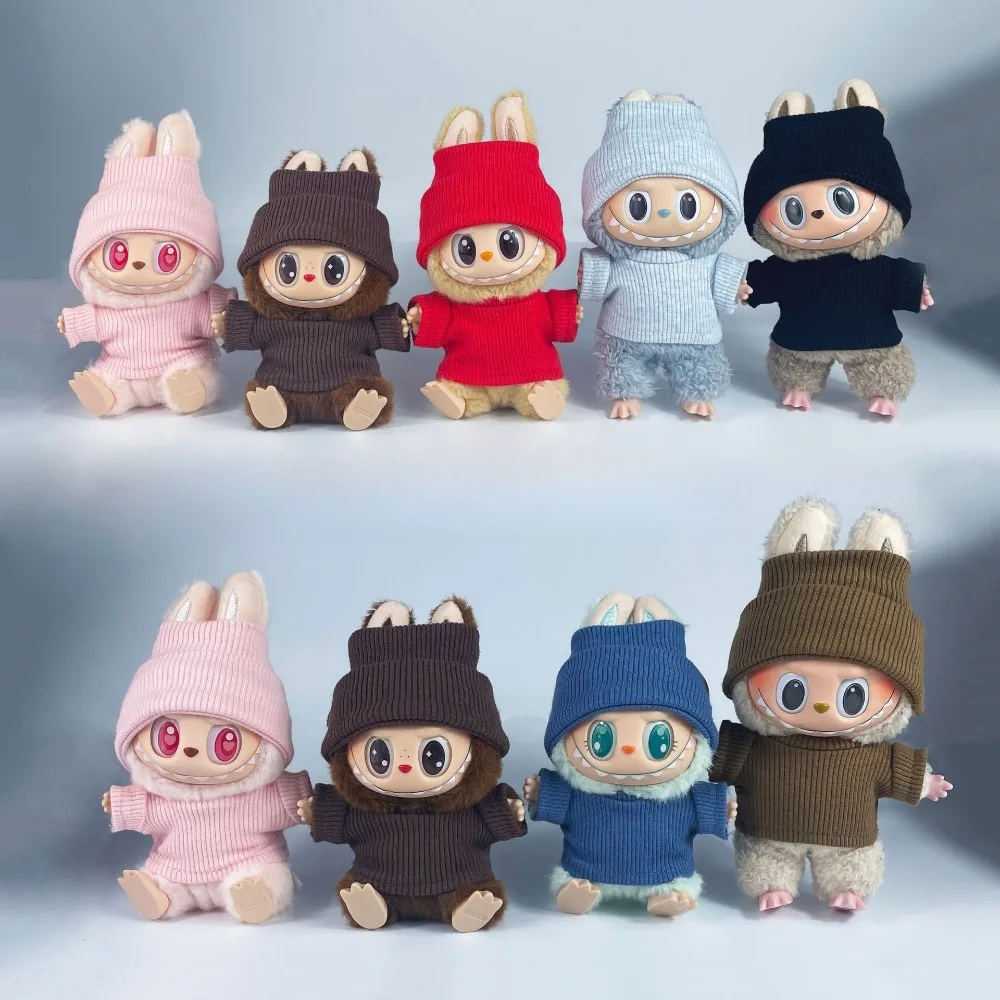 15/17cm Labubu Doll Outfit Colorful Sweater Sweatshirt Hat Suit Trendy Clothes Accessories Simple Style Outfit for Dolls
15/17cm Labubu Doll Outfit Colorful Sweater Sweatshirt Hat Suit Trendy Clothes Accessories Simple Style Outfit for Dolls