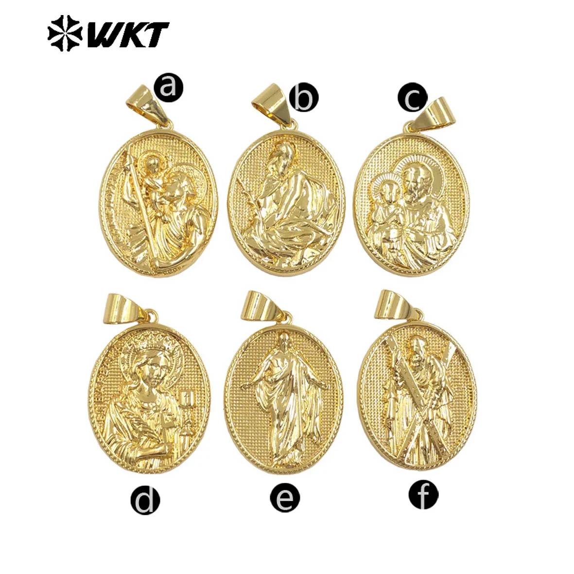 WT-JFE147 European Religious Unique Vivid Figure Carving Oval Shape Yellow Brass Texture Fine Pendant Jewelry Making
WT-JFE147 European Religious Unique Vivid Figure Carving Oval Shape Yellow Brass Texture Fine Pendant Jewelry Making