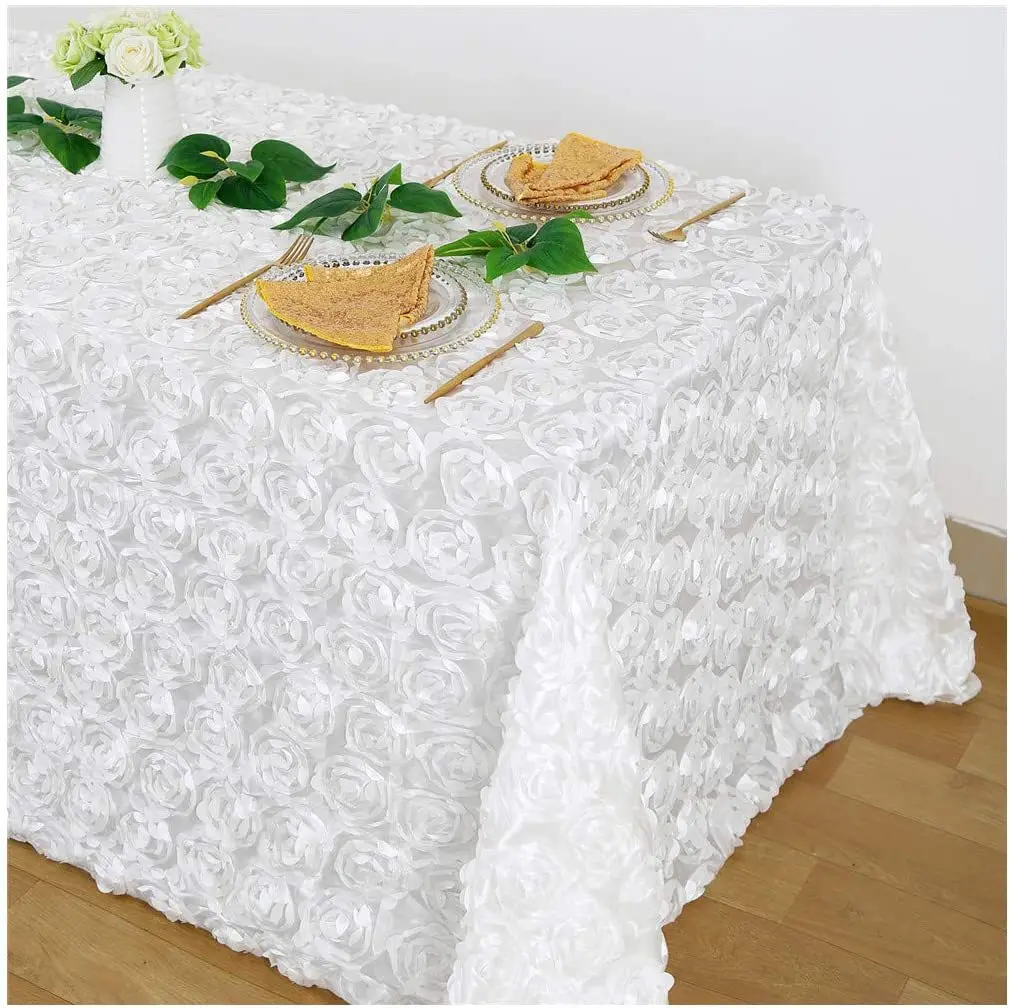 Wholesale Anti-wrinkle Satin Tablecloth with 3D Rose Flower Embroider Decoration for Hotel Wedding Birthday Party Dropshipping
Wholesale Anti-wrinkle Satin Tablecloth with 3D Rose Flower Embroider Decoration for Hotel Wedding Birthday Party Dropshipping