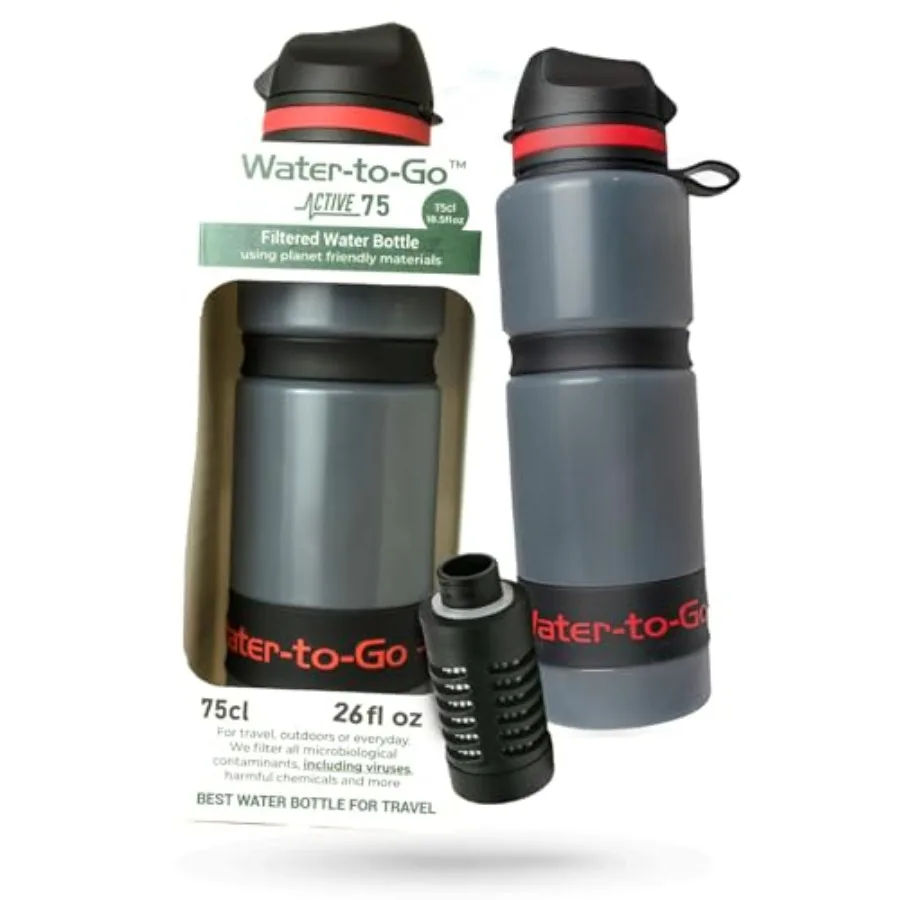 Water Filter Bottle for International Travel - 24oz/75cl Filtered Water Bottle for Portable Purification - Eco-Friendly Bioplast
Water Filter Bottle for International Travel - 24oz/75cl Filtered Water Bottle for Portable Purification - Eco-Friendly Bioplast